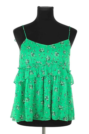 Top sans manche Berenice Mona apple print Vert en Viscose, taille S - Seconde Main
