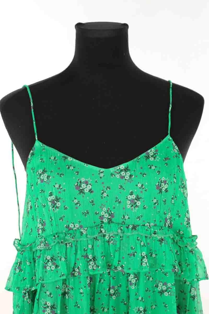 Top sans manche Berenice Mona apple print Vert en Viscose