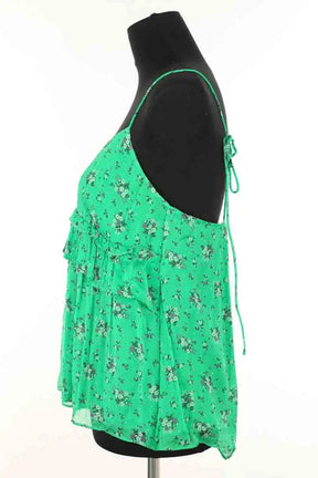 Top sans manche Berenice Mona apple print Vert en Viscose