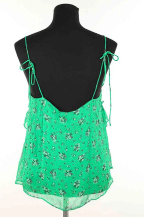Top sans manche Berenice Mona apple print Vert en Viscose