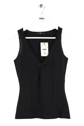 Top sans manche Boss Noir en Soie, taille XS - Seconde Main