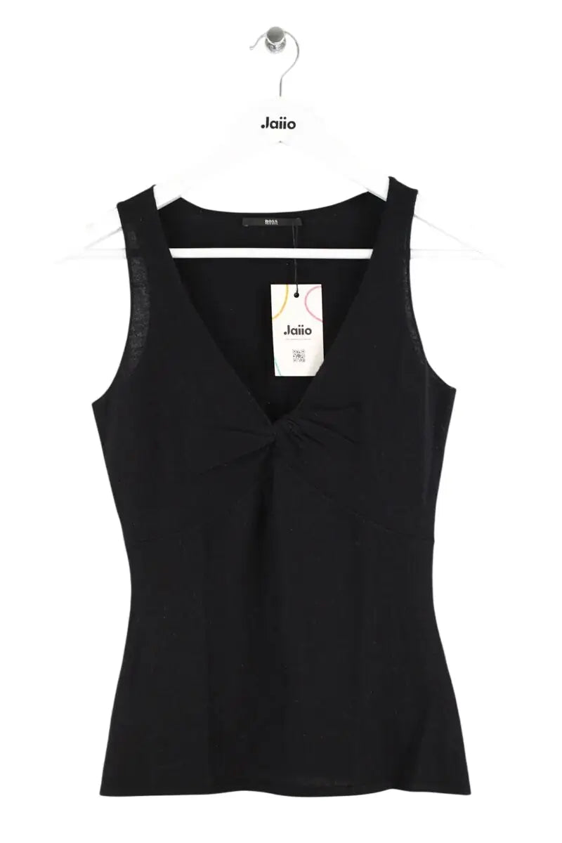 Top sans manche Boss Noir en Soie, taille XS - Seconde Main
