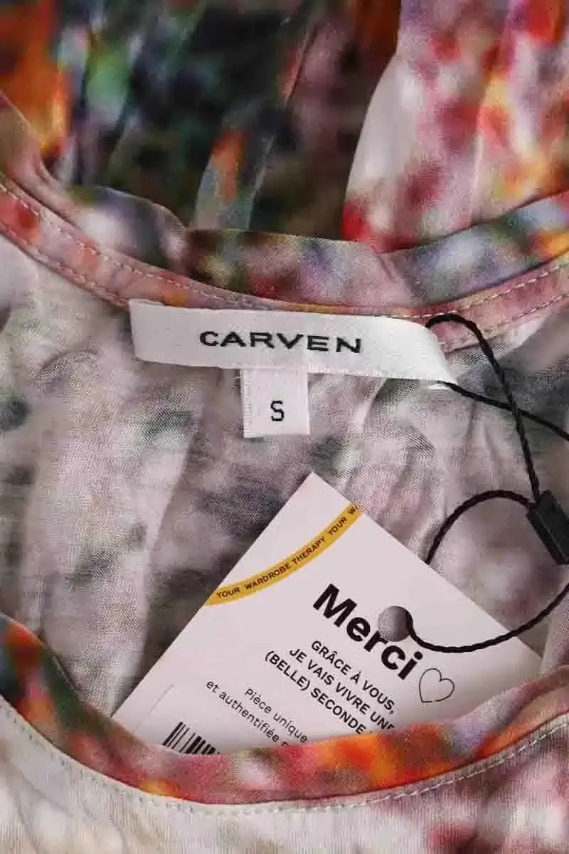 Top sans manche Carven Multicolore en Coton