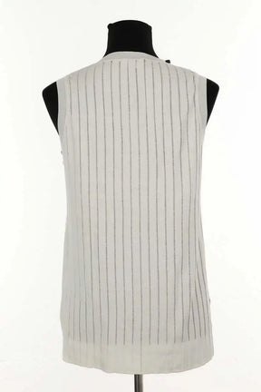 Top sans manche Casasola Knit tank top Blanc en Soie