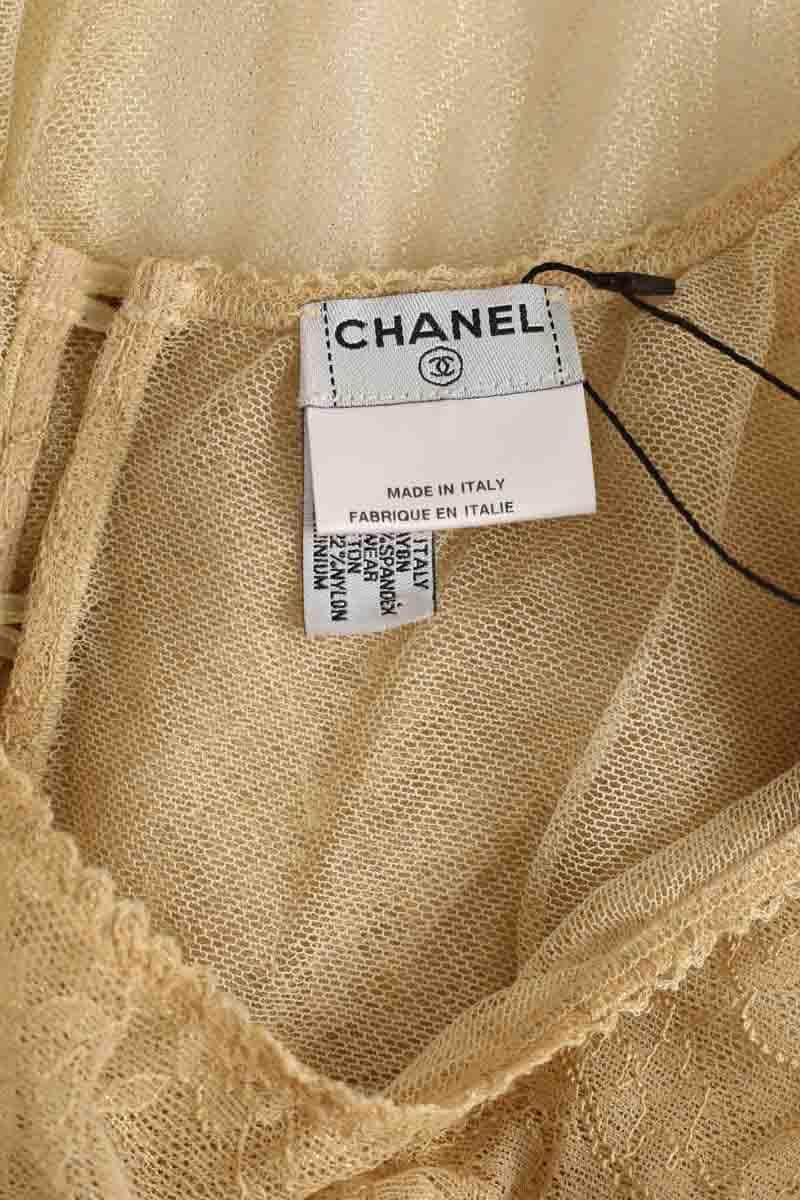 Top sans manche Chanel Doré en Synthétique