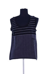 Top sans manche Chanel Noir en Cachemire, taille XL - Seconde Main