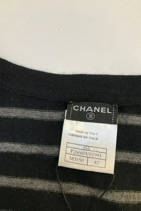 Top sans manche Chanel Noir en Cachemire