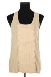 Top sans manche Chloé Beige en Coton, taille M - Seconde Main