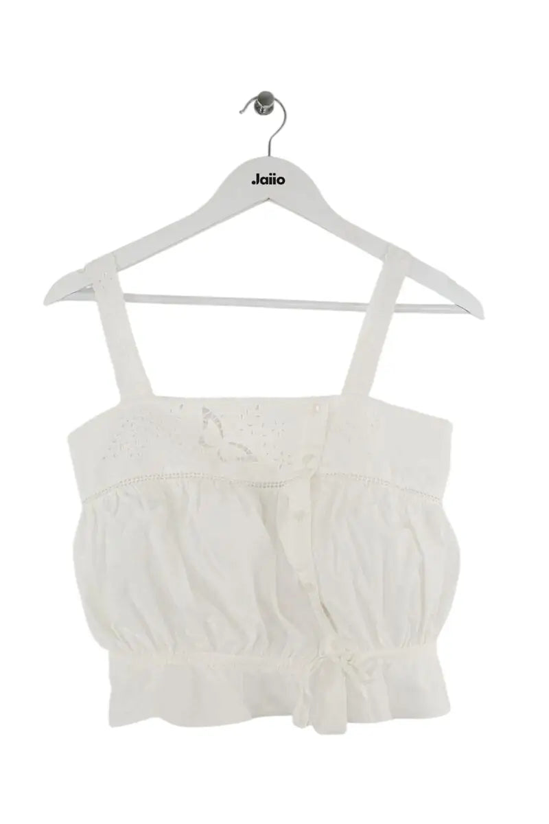 Top sans manche Claudie Pierlot Blanc en Coton, taille S - Seconde Main