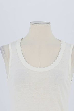 Top sans manche Claudie Pierlot Blanc en Lin