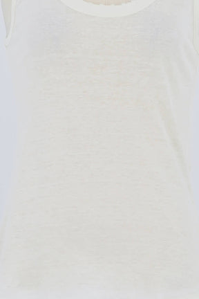 Top sans manche Claudie Pierlot Blanc en Lin