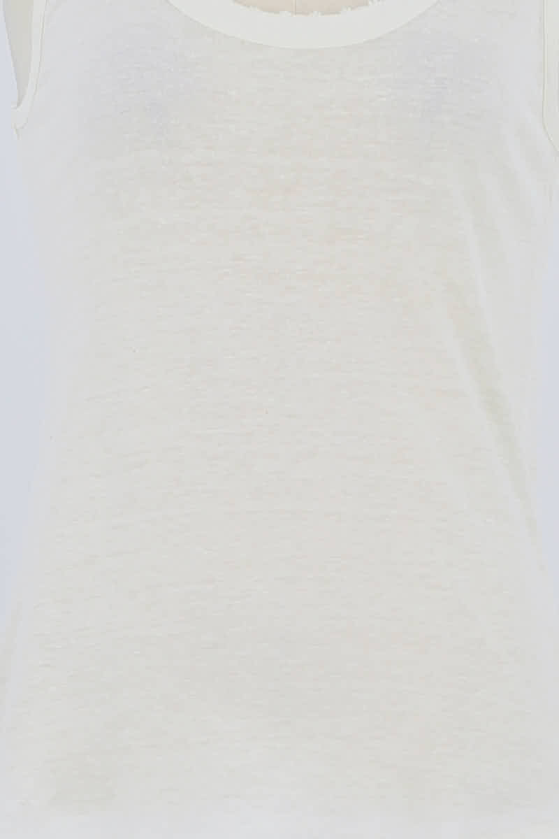 Top sans manche Claudie Pierlot Blanc en Lin