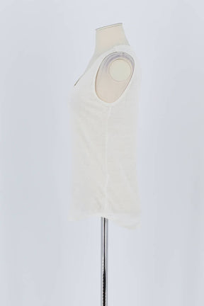 Top sans manche Claudie Pierlot Blanc en Lin