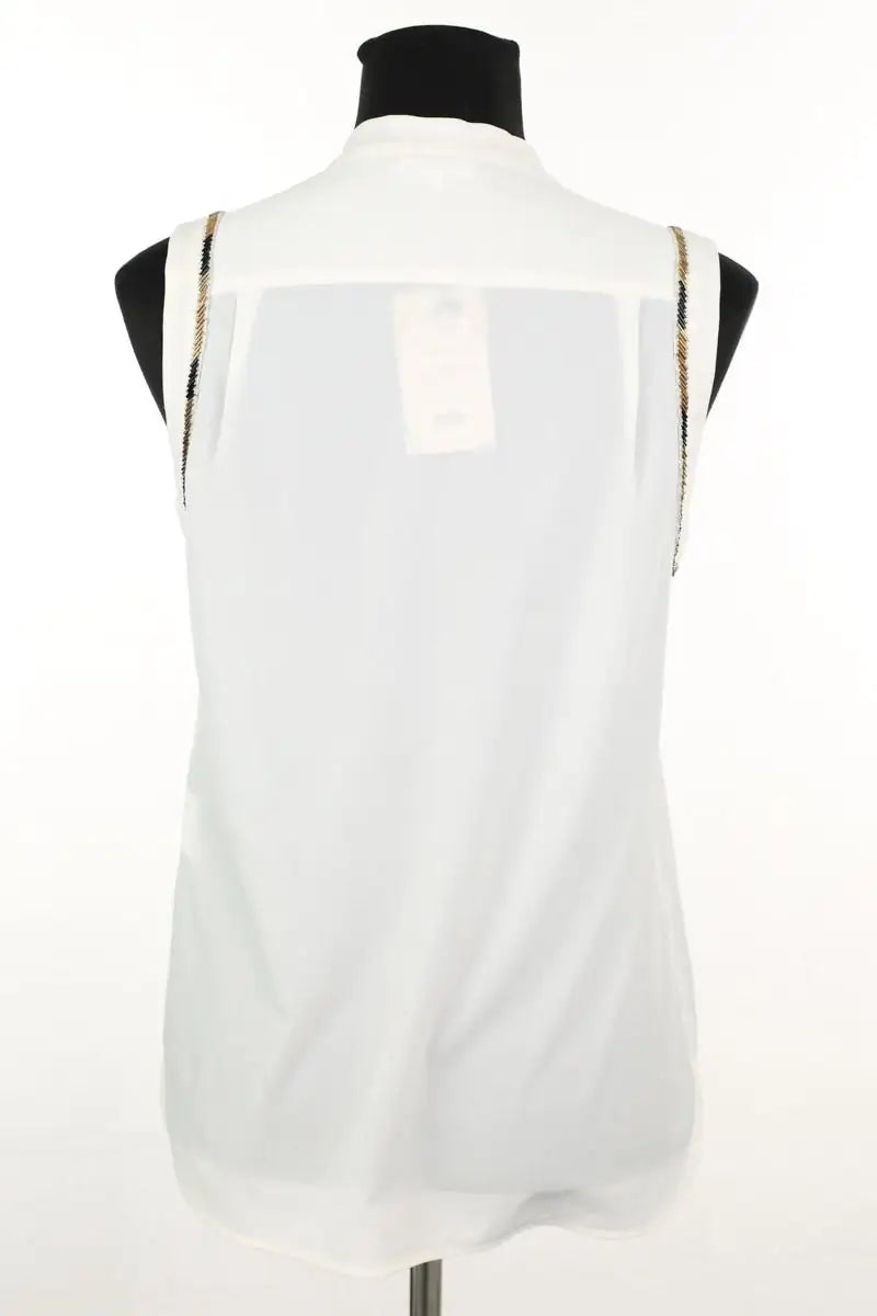 Top sans manche Claudie Pierlot Boreal Blanc en Polyester