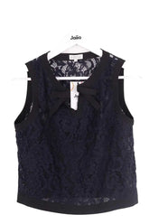 Top sans manche Claudie Pierlot Marine en Coton, taille S - Seconde Main