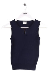 Top sans manche Claudie Pierlot Marine en Coton, taille S - Seconde Main