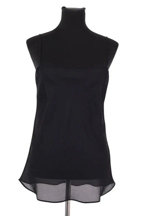 Top sans manche Claudie Pierlot Noir en Synthétique, taille L - Seconde Main