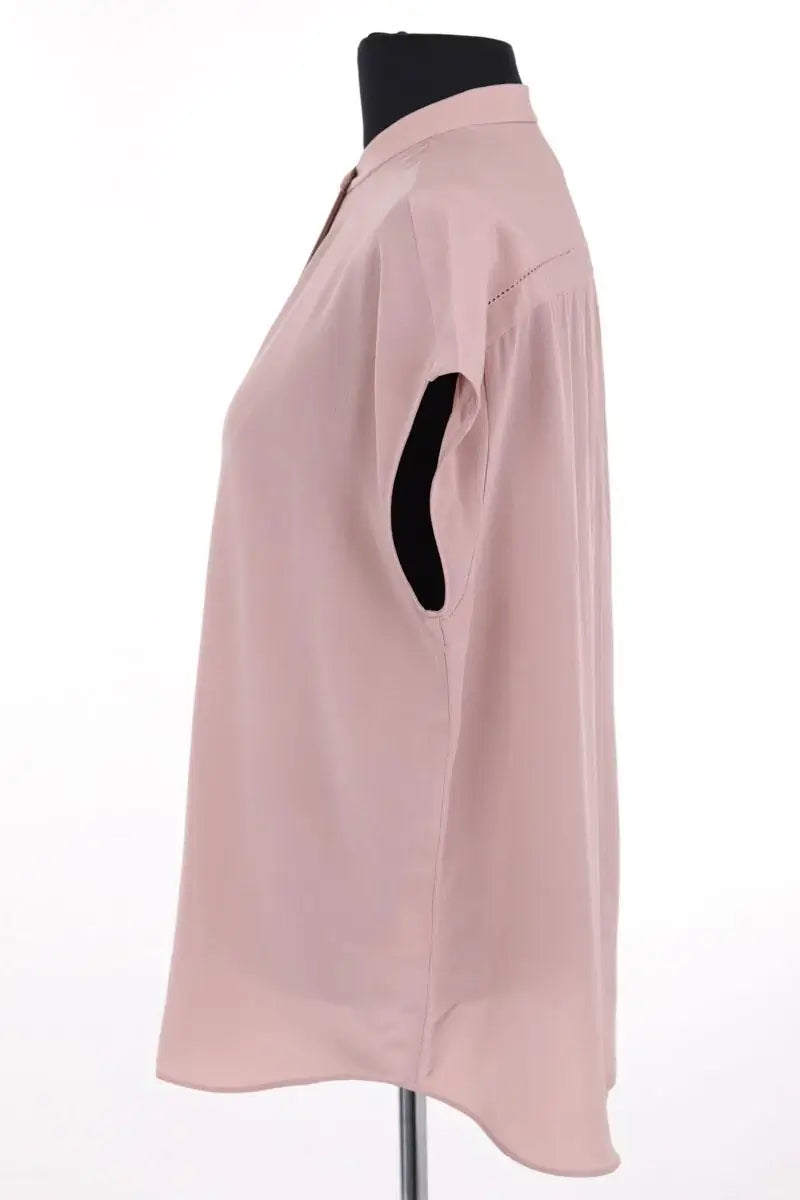 Top sans manche Club Monaco Rose en Soie