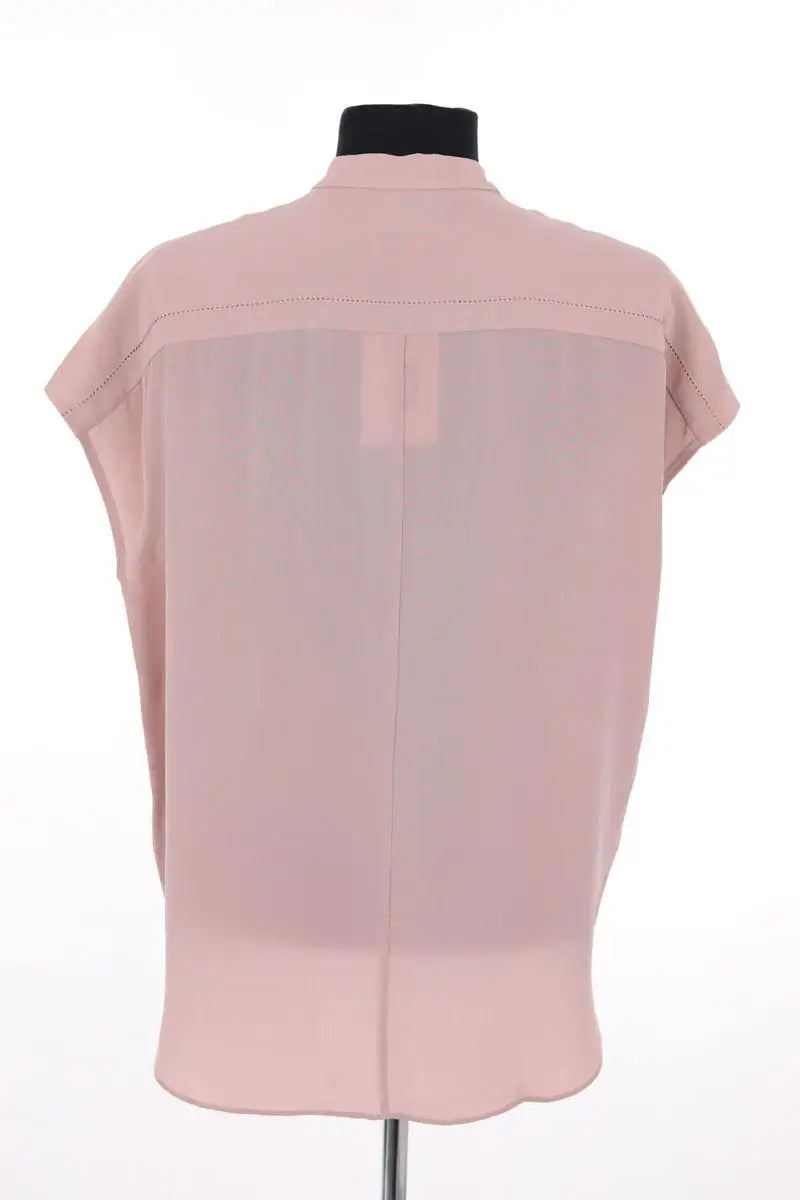 Top sans manche Club Monaco Rose en Soie