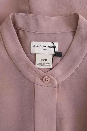 Top sans manche Club Monaco Rose en Soie