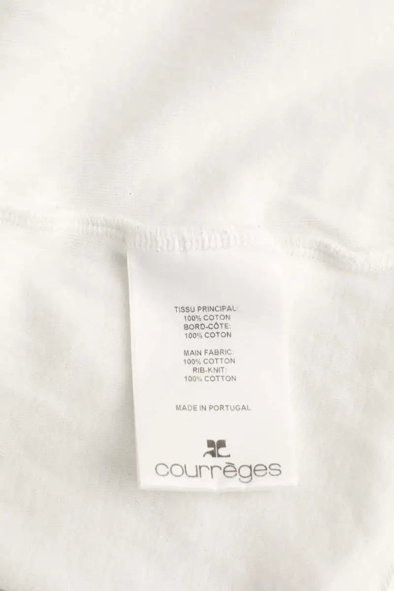 Top sans manche Courrèges Blanc en Coton