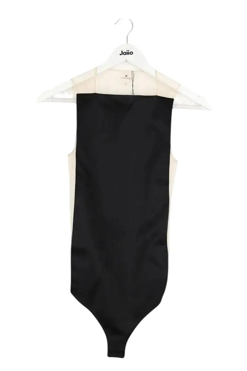 Top sans manche Courrèges Noir en Synthétique, taille XS - Seconde Main