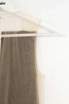 Top sans manche Courrèges Noir en Synthétique