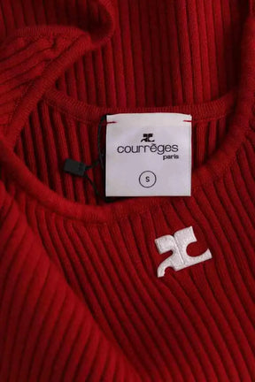 Top sans manche Courrèges Rouge en Laine