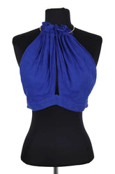 Top sans manche Cult Gaia Bleu en Lin, taille S - Seconde Main