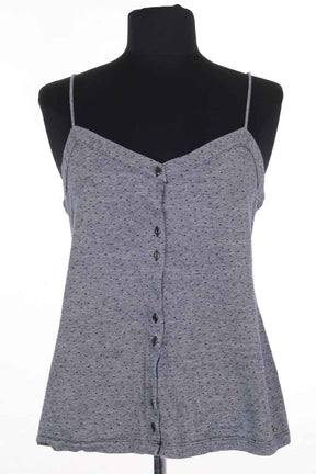 Top sans manche Des Petits Hauts Bleu en Coton, taille S - Seconde Main