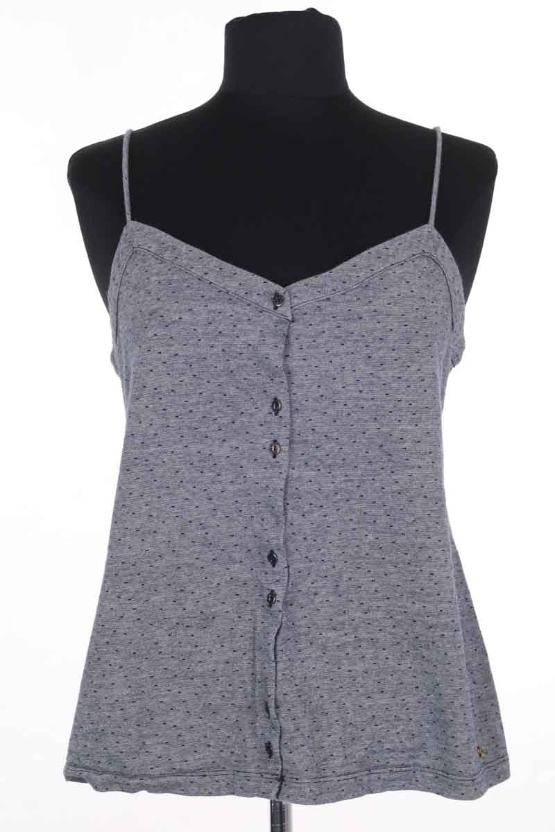 Top sans manche Des Petits Hauts Bleu en Coton, taille S - Seconde Main
