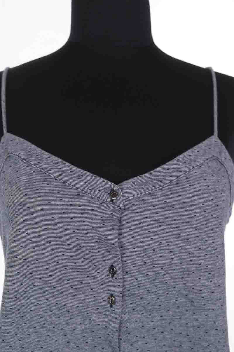 Top sans manche Des Petits Hauts Bleu en Coton