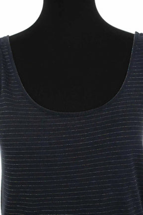 Top sans manche Des Petits Hauts Marine en Coton