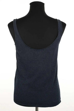 Top sans manche Des Petits Hauts Marine en Coton