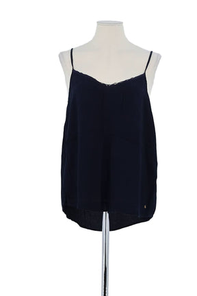 Top sans manche Des Petits Hauts Marine en Viscose, taille L - Seconde Main