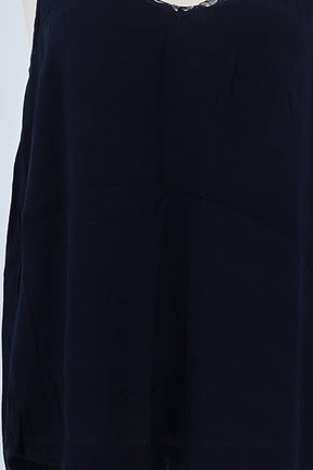 Top sans manche Des Petits Hauts Marine en Viscose