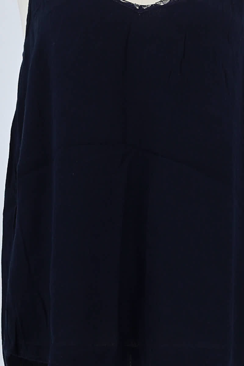 Top sans manche Des Petits Hauts Marine en Viscose