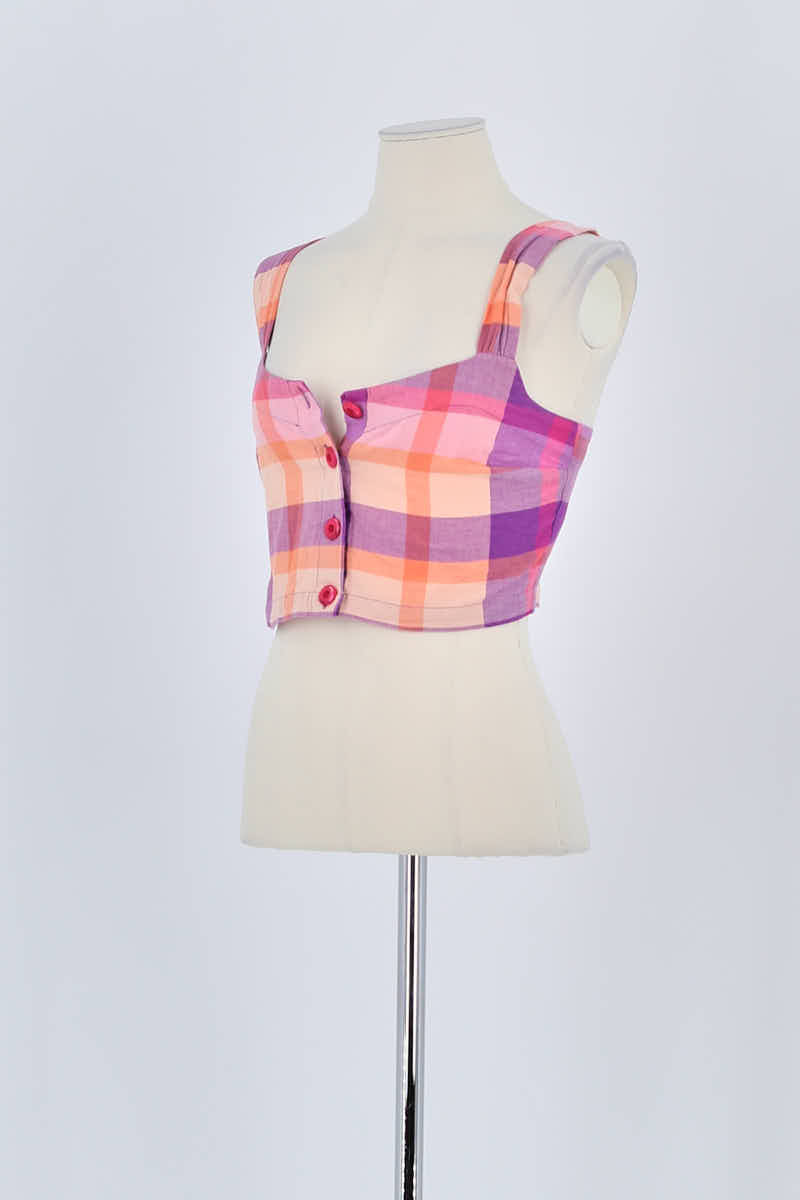 Top sans manche Des Petits Hauts Rose en Coton