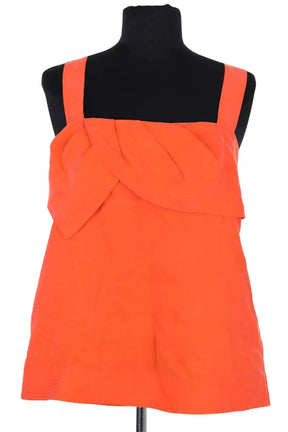 Top sans manche Diane Von Furstenberg Orange en Soie, taille L - Seconde Main