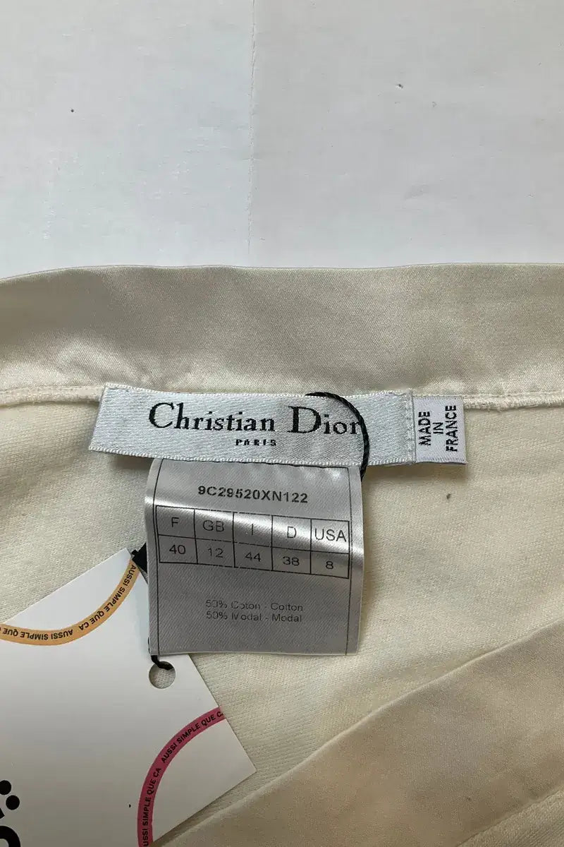 Top sans manche Dior Blanc en Coton