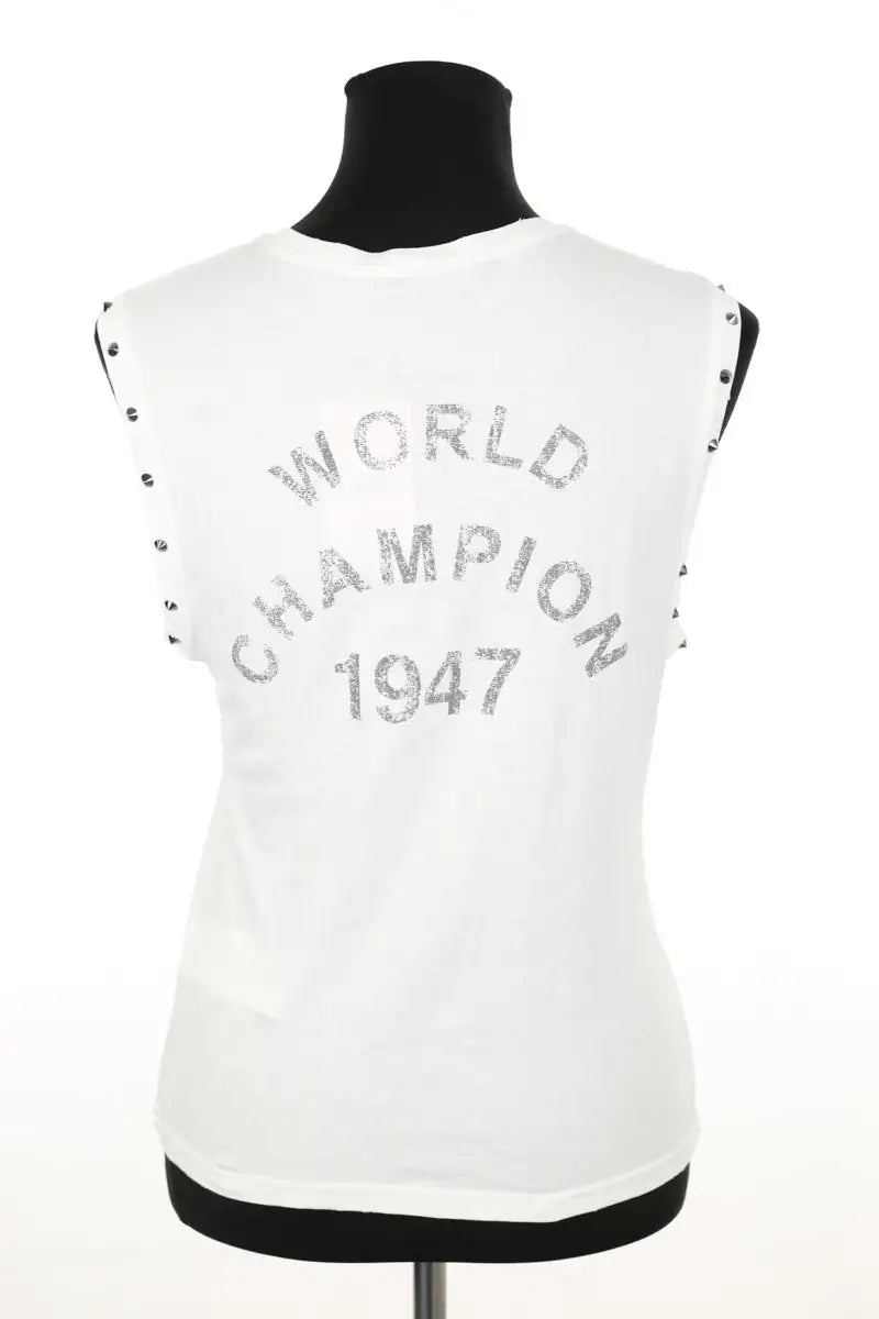 Top sans manche Dior Blanc en Coton