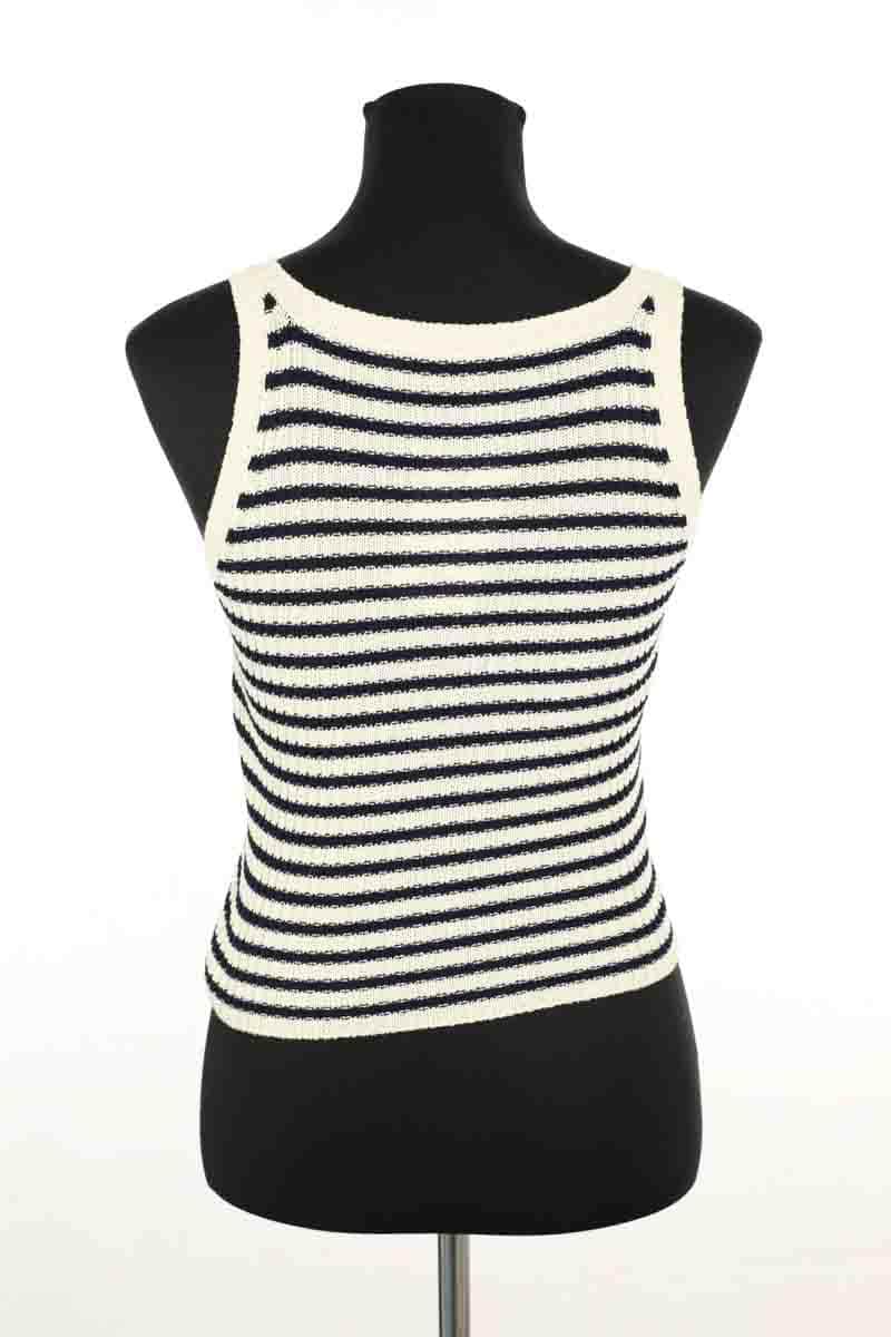 Top sans manche Dior Ecru en Coton