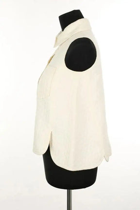 Top sans manche Dior Ecru en Synthétique