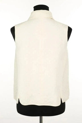 Top sans manche Dior Ecru en Synthétique