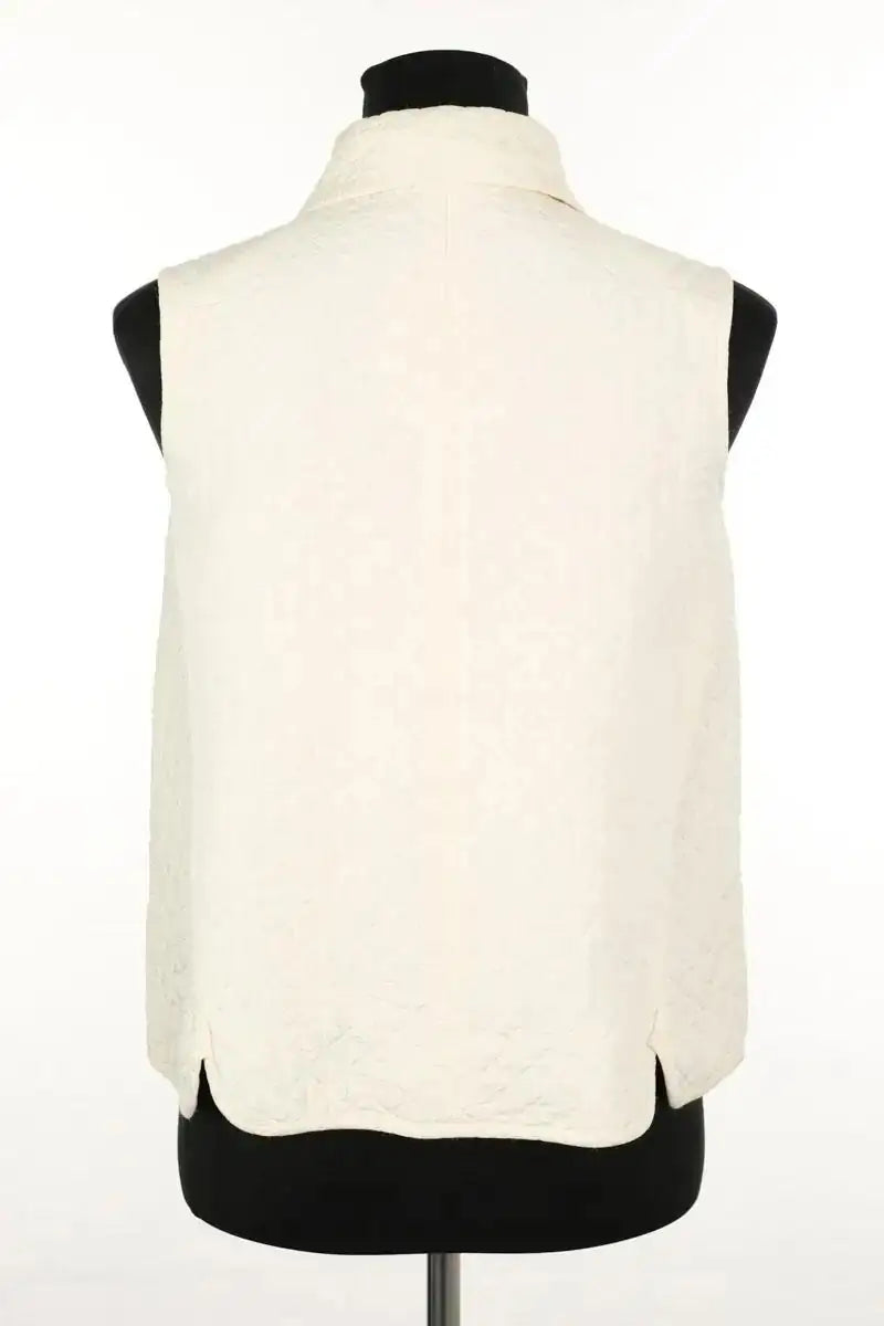 Top sans manche Dior Ecru en Synthétique