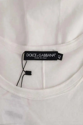 Top sans manche Dolce & Gabbana Blanc en Coton