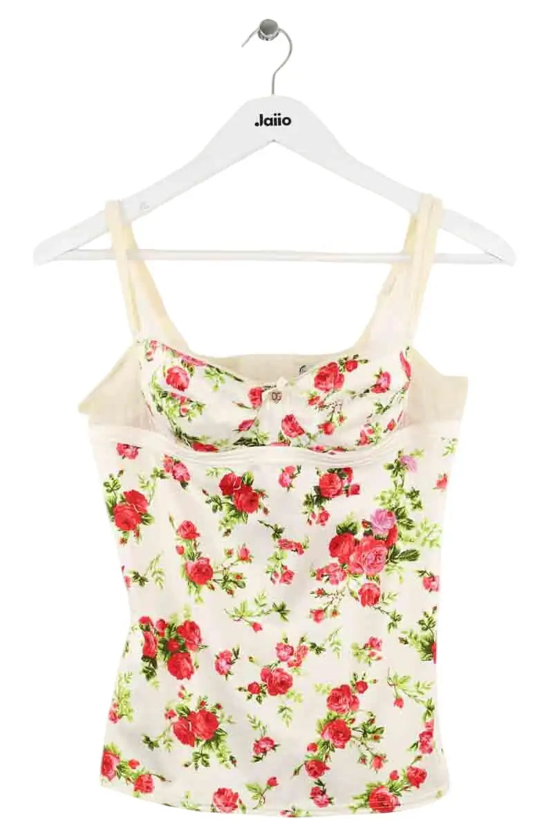 Top sans manche Dolce & Gabbana Blanc en Polyamide, taille L - Seconde Main