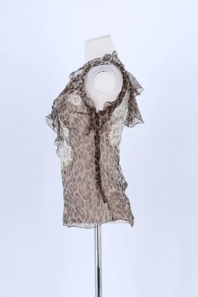Top sans manche Dolce & Gabbana Marron en Soie
