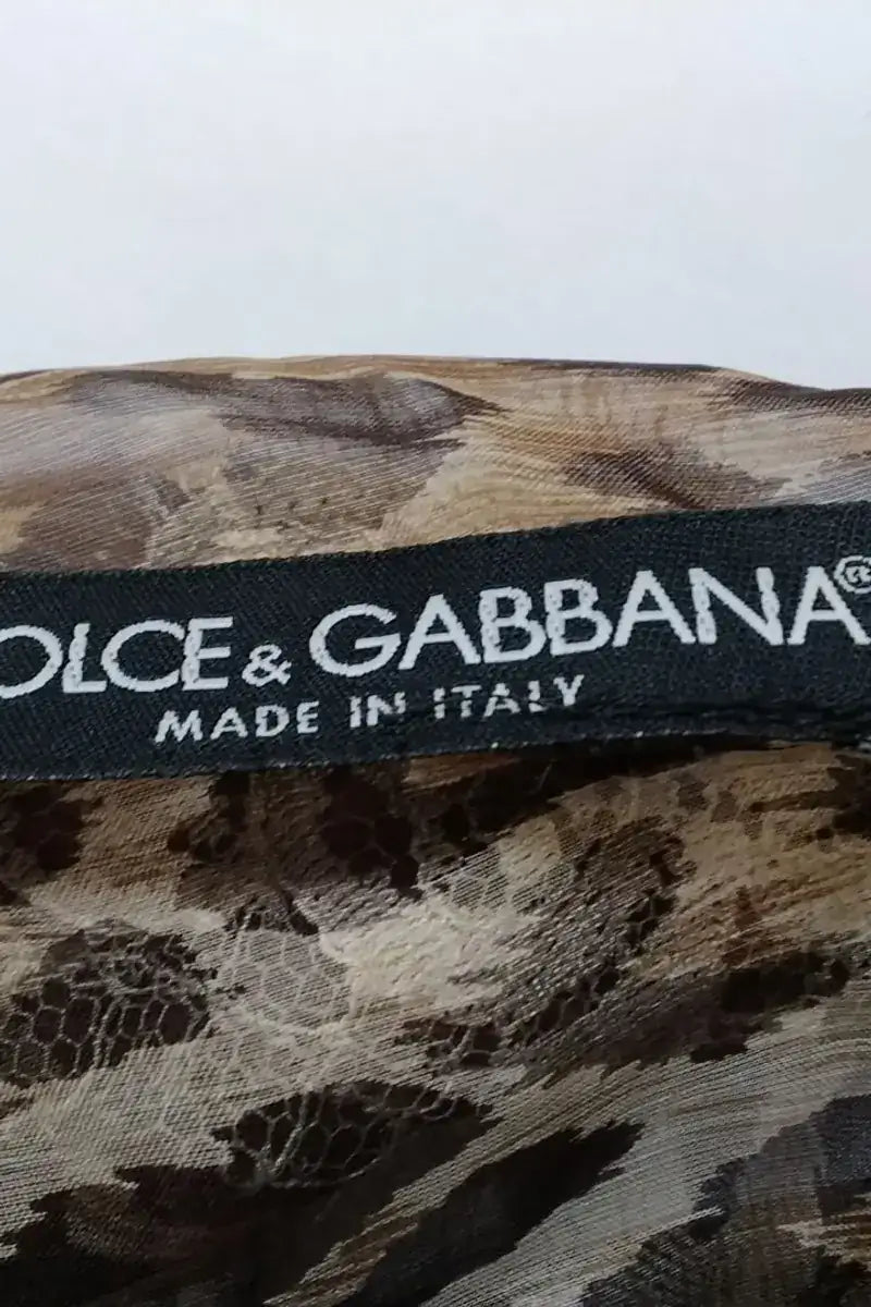 Top sans manche Dolce & Gabbana Marron en Soie
