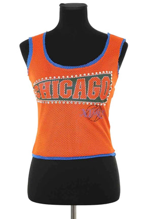 Top sans manche Dolce & Gabbana Orange en Polyester, taille XXS - Seconde Main